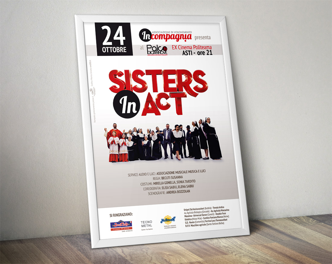 Sisters in Act locandina spettacolo sociale
