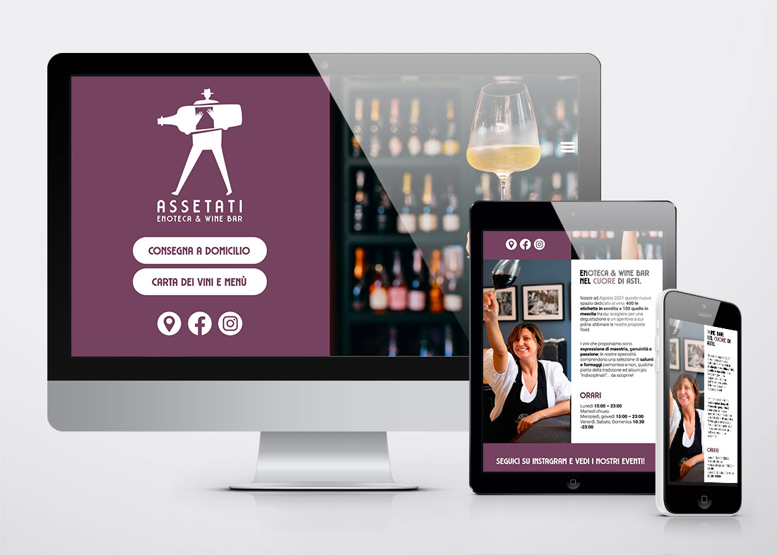 Assetati Wine Bar Website responsive