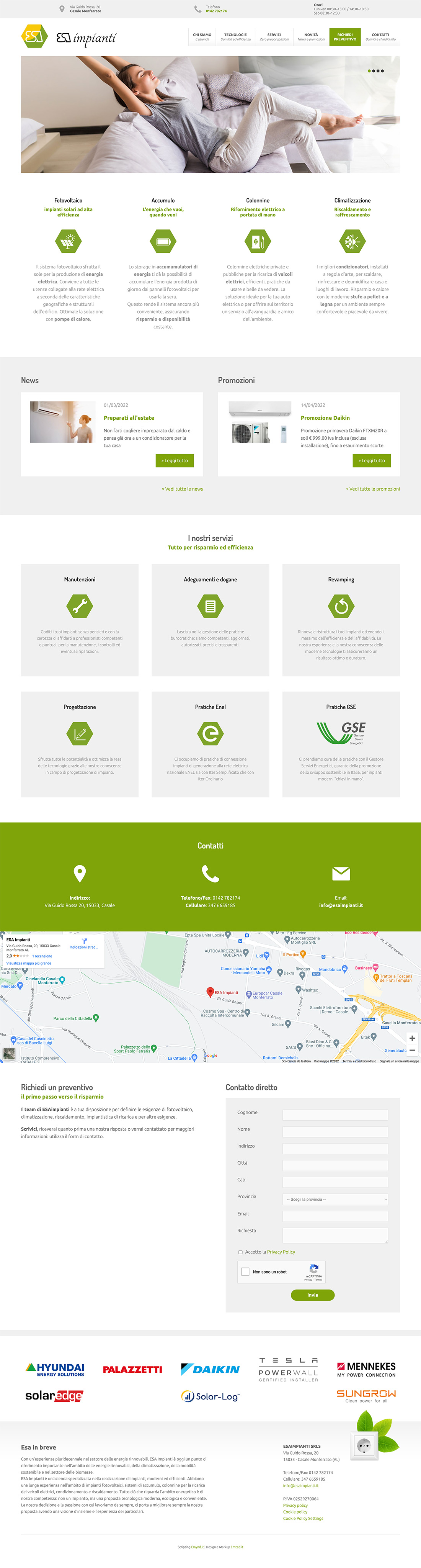 Esa Impianti responsive website