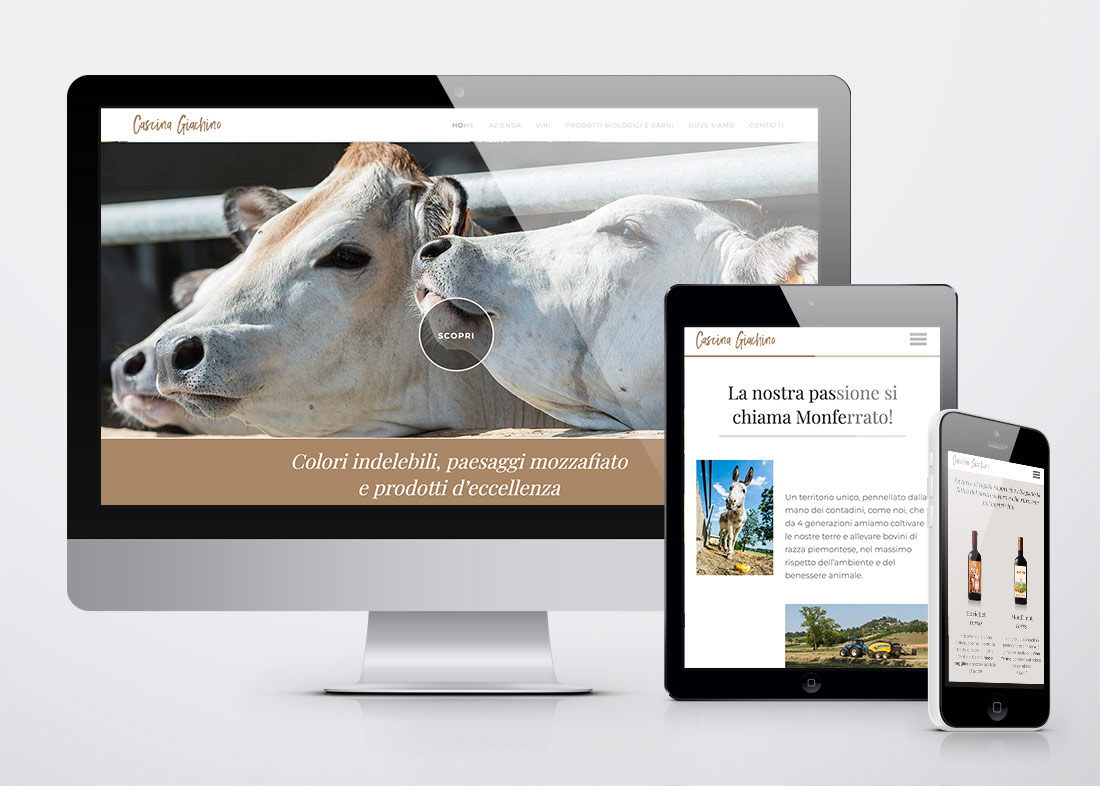 Cascina Giachino, responsive landing page