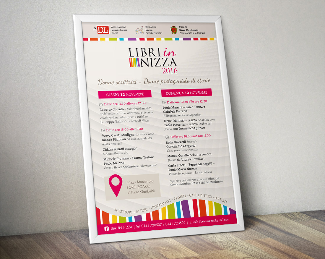 Libri in Nizza 2015 logo e pieghevole programma