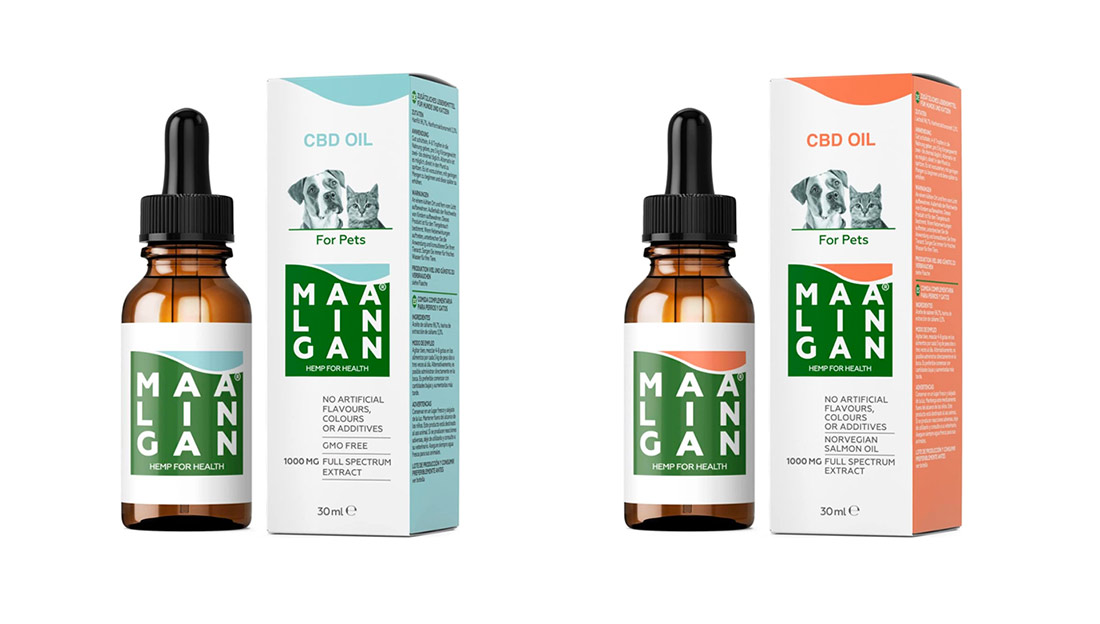 Packaging design CBD oil ad uso animale - pieghevole