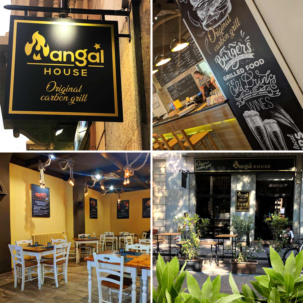 Mangal House Restaurant Torino design insegne e decorazione locale