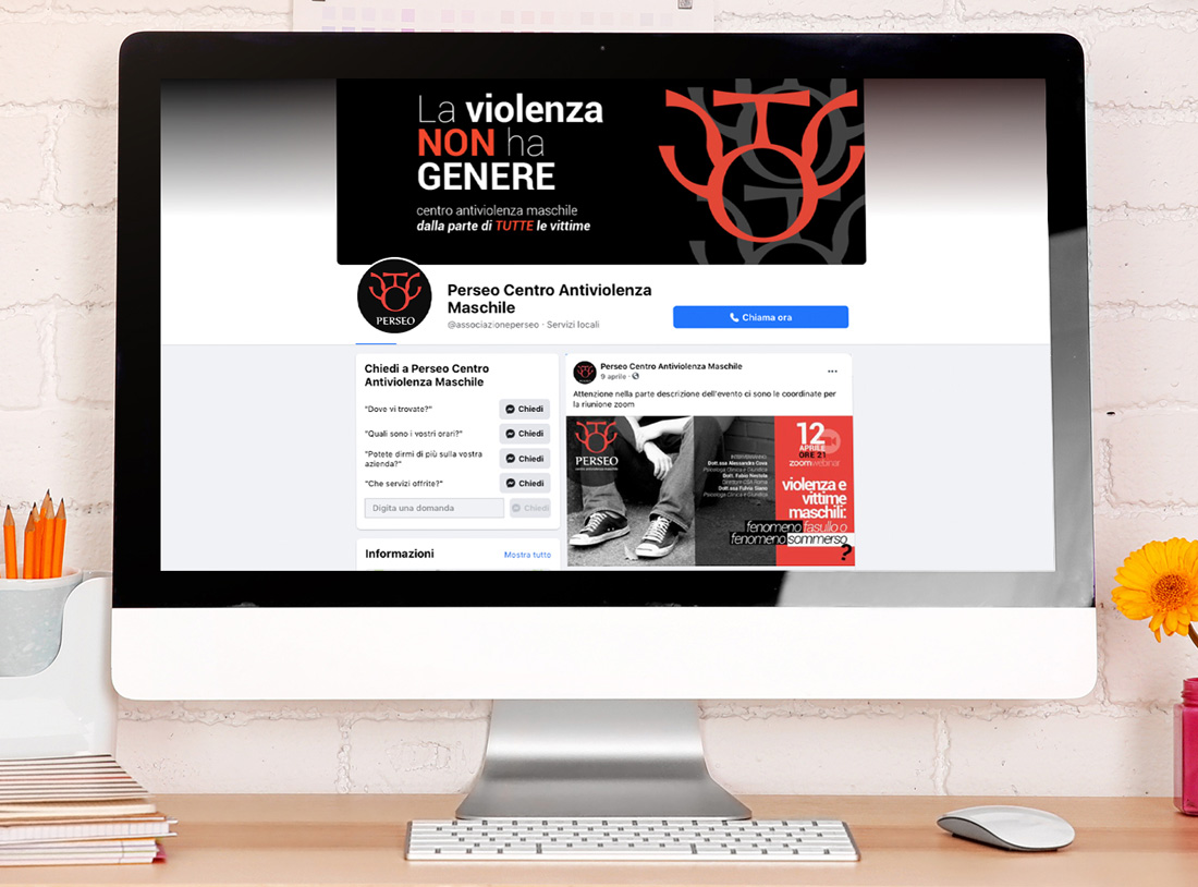 Centro Antiviolenza Perseo, studio immagine coordinata e manuale logo