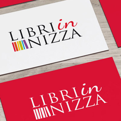 Libri in Nizza <br>logo e pieghevole