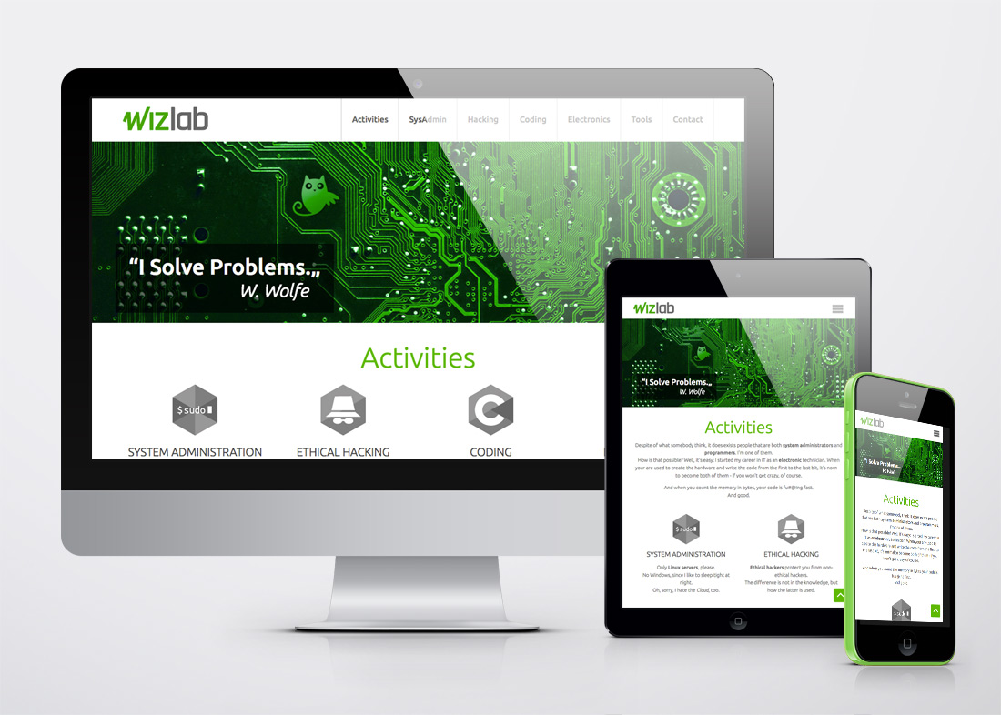 WizLab responsive website